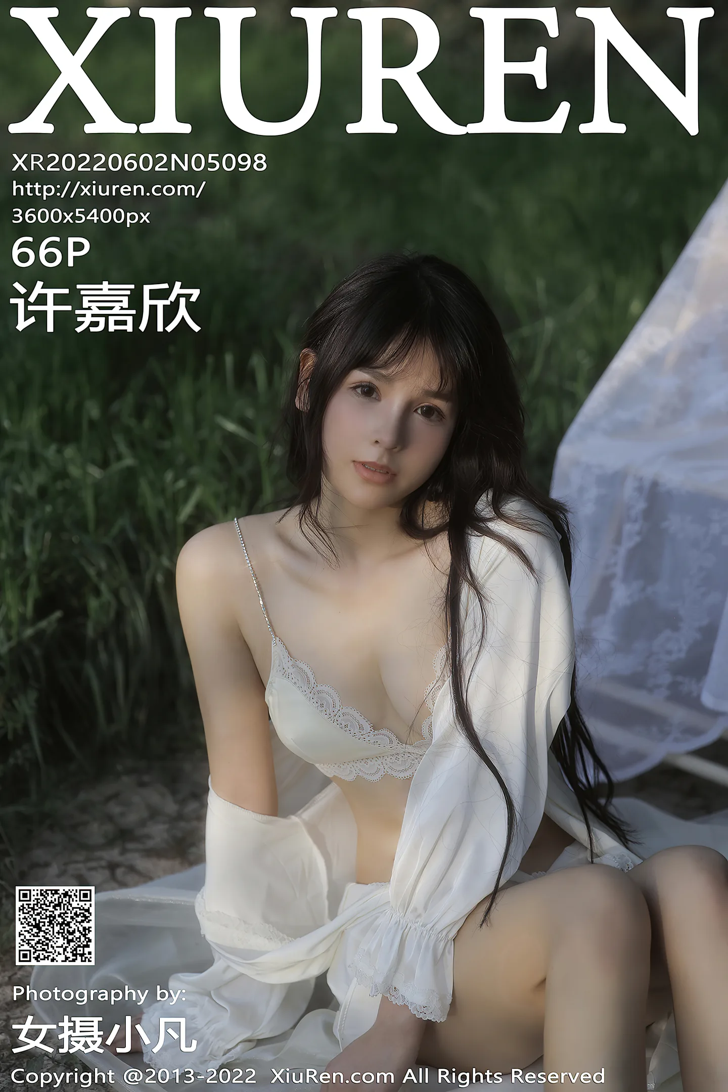 [XiuRen秀人网]VOL.5098 模特许嘉欣脱白色轻透长衫露白色蕾丝内衣秀曼妙身材诱惑写真66P-秀人网官方网站